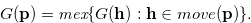 $G(\mathbf{p}) = \textit{mex}\{ G(\mathbf{h}): \mathbf{h} \in move(\mathbf{p})\} .$