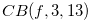 $CB(f,3,13)$