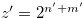 $z^{\prime }=2^{n^{\prime }+m^{\prime }}$