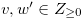 $v,w^{\prime } \in Z_{\geq 0}$