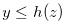 $y \le h(z)$