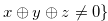 $x\oplus y \oplus z\neq 0\} $