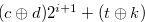 $(c\oplus d)2^{i+1} + (t \oplus k)$