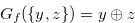 $G_ f(\{ y,z\} )=y \oplus z$