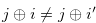 $j \oplus i \neq j \oplus i^{\prime }$