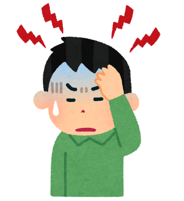 Illustration of headache (male)