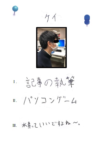 ケイです。記事の執筆を担当しました。パソコンゲームが好きです。