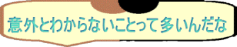 意外とわからないことって多いんだな 