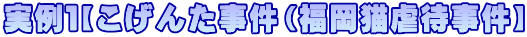 実例１【こげんた事件（福岡猫虐待事件】