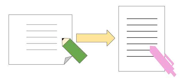 Writing rough draft as a preparation