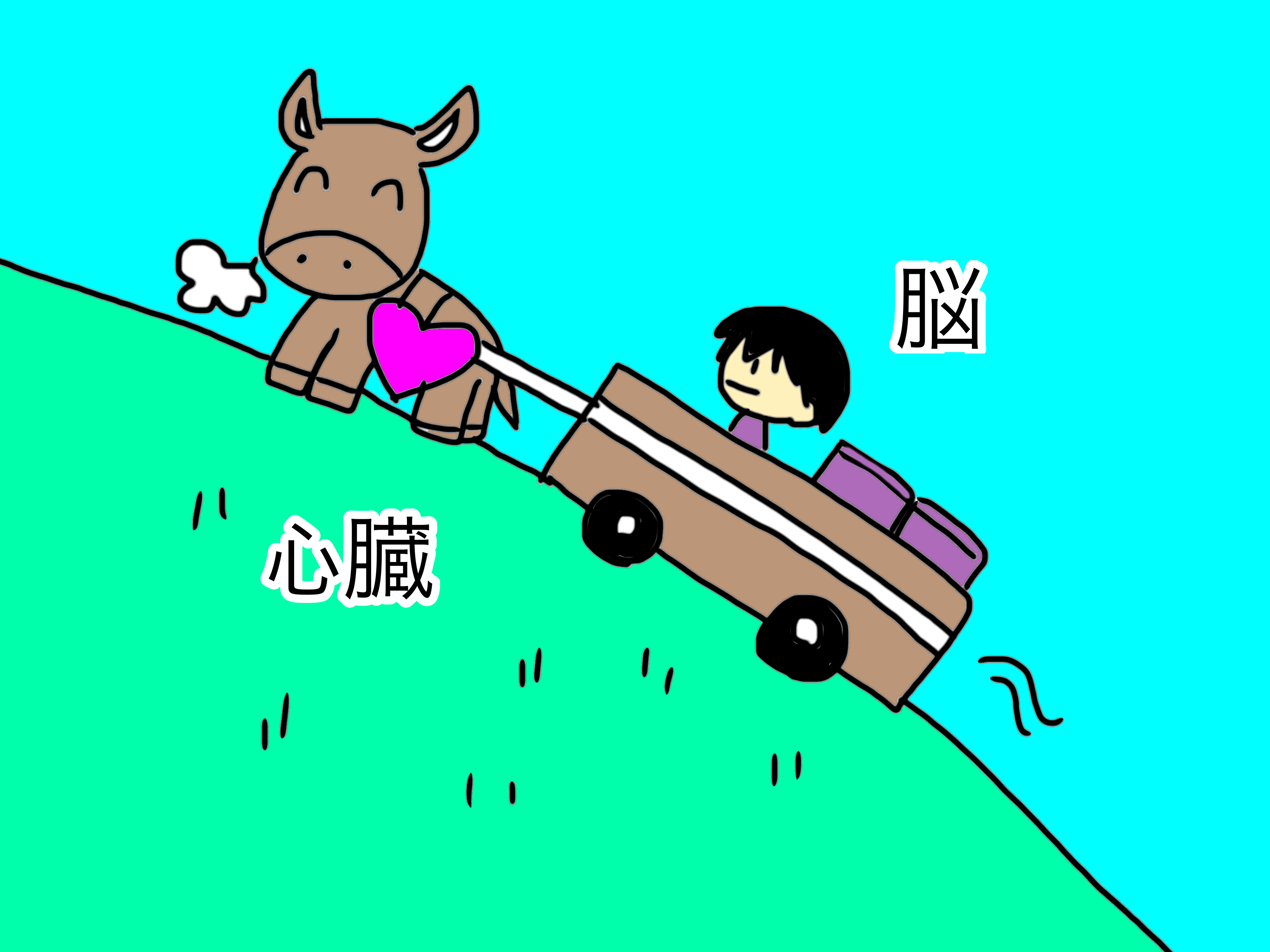 ペースを落としている心臓のイメージ