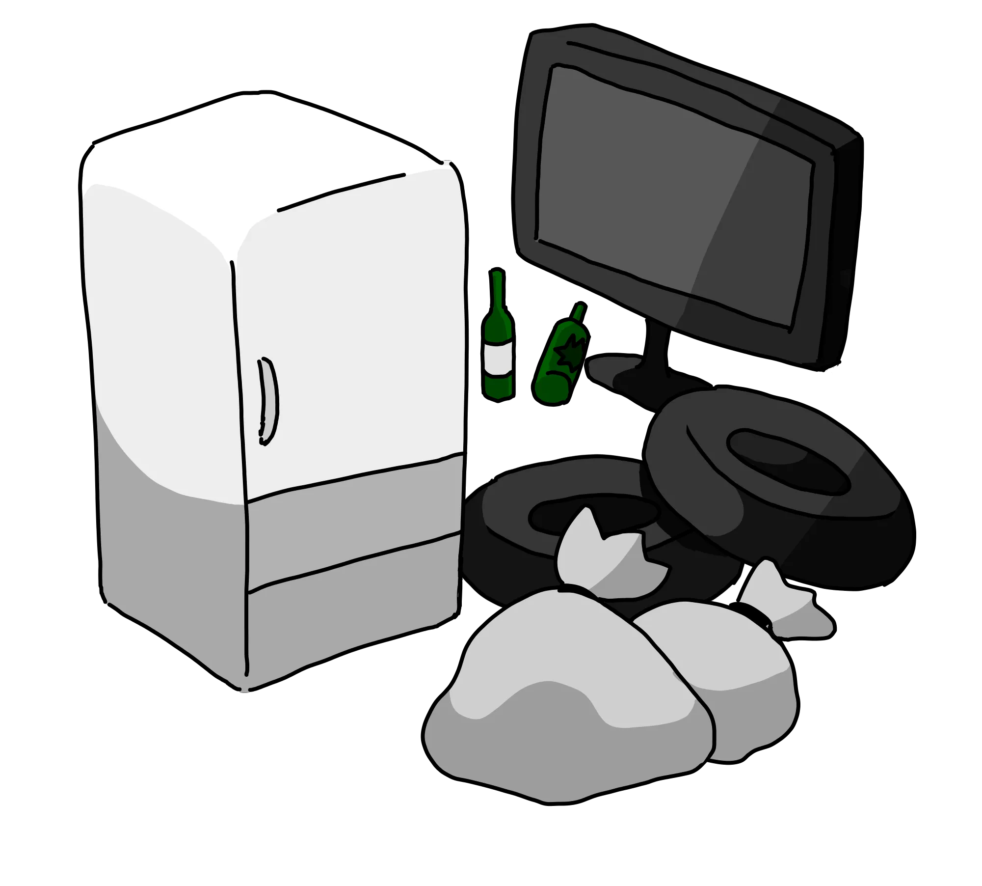不法投棄された家電