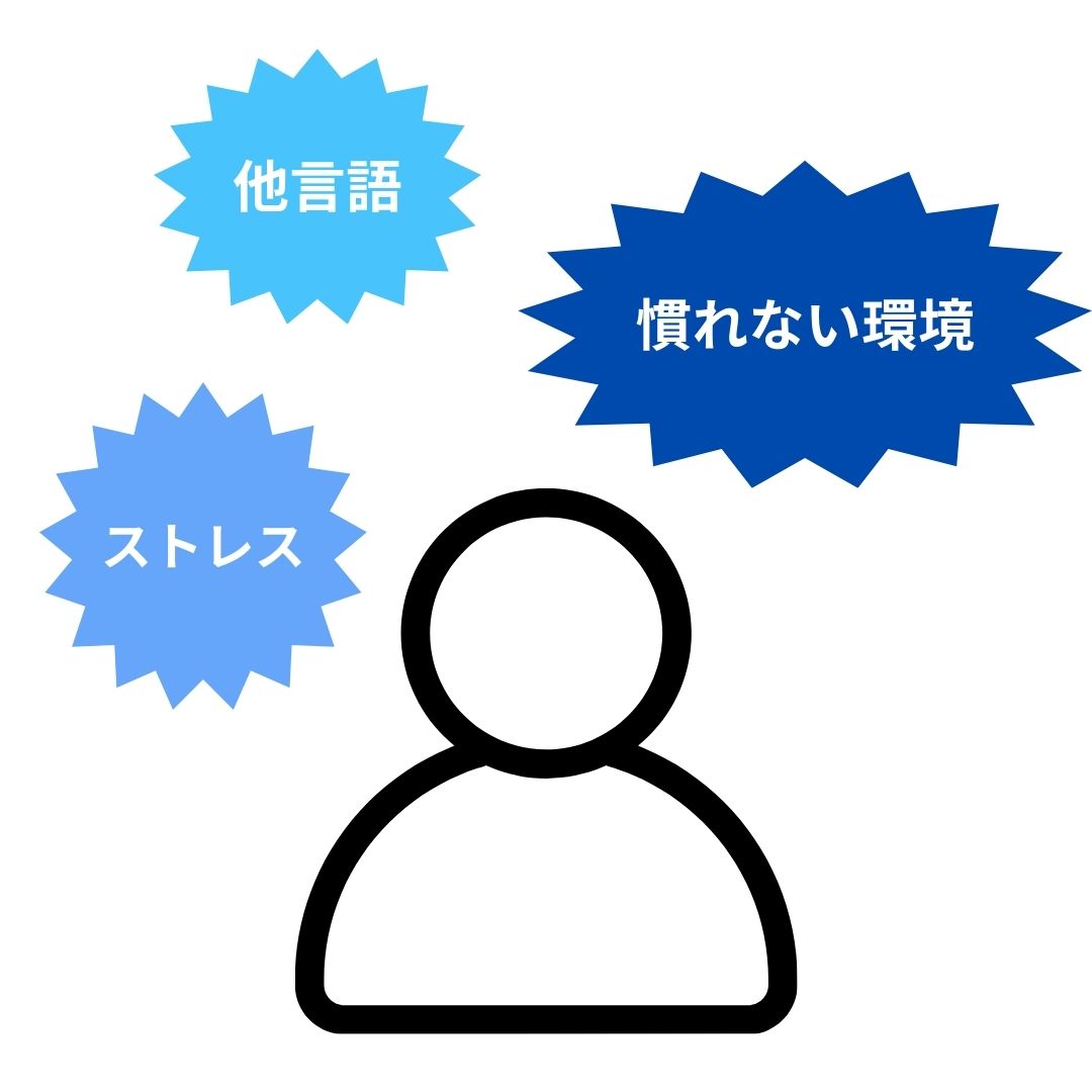 他言語・ストレス・慣れない環境